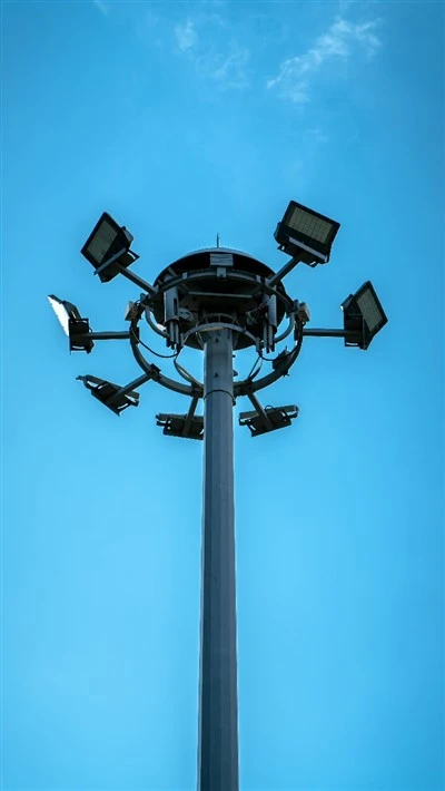 Høy mast lysstang Høy-lyssøyler